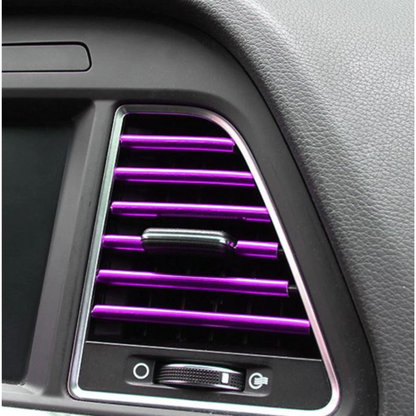Kit de embellecedores decorativos para rejilla de ventilación de aire acondicionado, color morado
