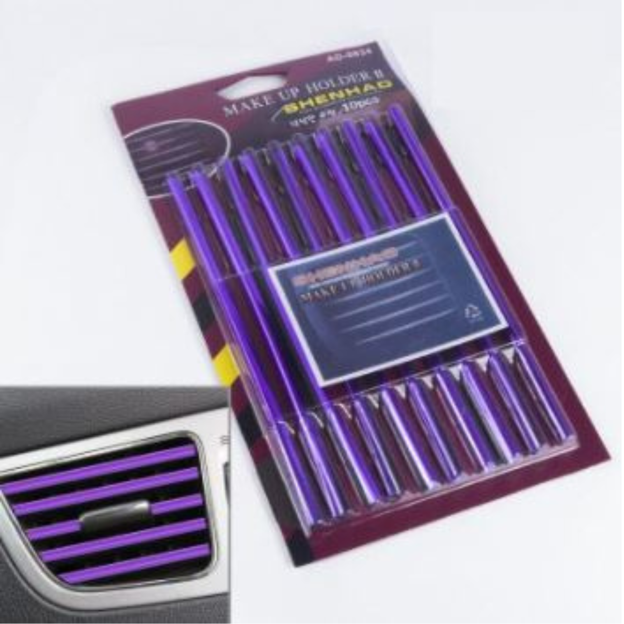 Kit de embellecedores decorativos para rejilla de ventilación de aire acondicionado, color morado