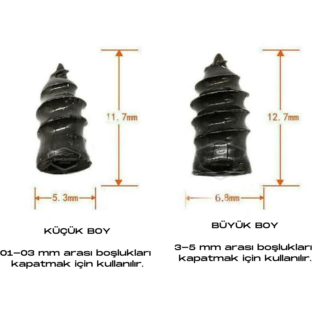 Kit de reparación de neumáticos de motocicleta, coche, automóvil, juego de 10 tornillos de goma, parche fácil para neumáticos ONP393