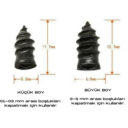 Kit de reparación de neumáticos de motocicleta, coche, automóvil, juego de 10 tornillos de goma, parche fácil para neumáticos ONP393
