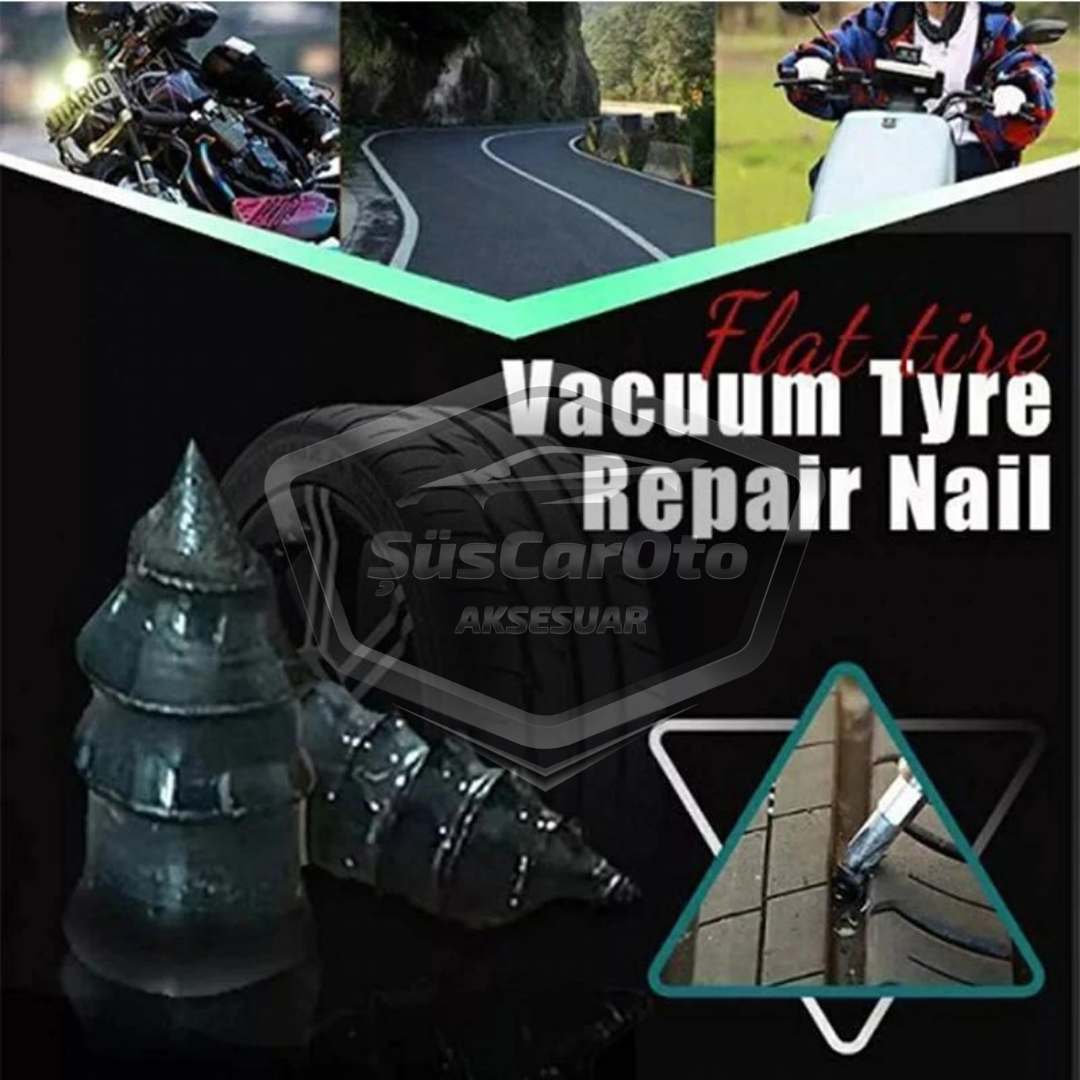 Kit de reparación de neumáticos de motocicleta, coche, automóvil, juego de 10 tornillos de goma, parche fácil para neumáticos ONP393