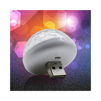 Mini bola de discoteca para coche, con entrada USB, sensible a la música y al sonido