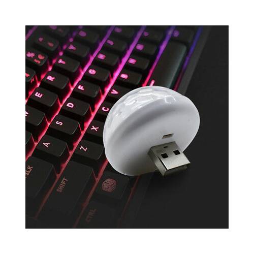 Mini bola de discoteca para coche, con entrada USB, sensible a la música y al sonido
