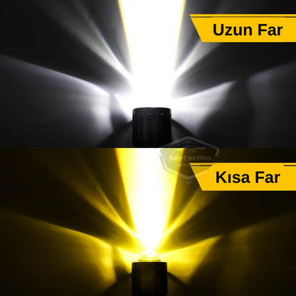 Nissan Juke 2010-2014 Far LED bi-color amarillo-blanco bombilla LED de xenón lente para carrocería sin reestilizar, potente efecto estroboscópico, luz de cruce y carretera, 2 piezas