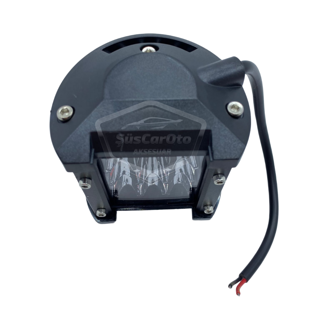 Faro Auxiliar Todoterreno LED, Proyector Antiniebla Cuadrado Blanco 45W 12 LED, Lámpara de Trabajo de Campo de Metal, 1 Unidad ONP0474