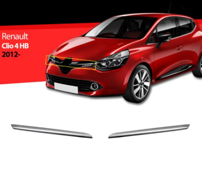 Renault Clio 4 Hb Parrilla Cromada Delantera 2 Piezas 2012 y posteriores