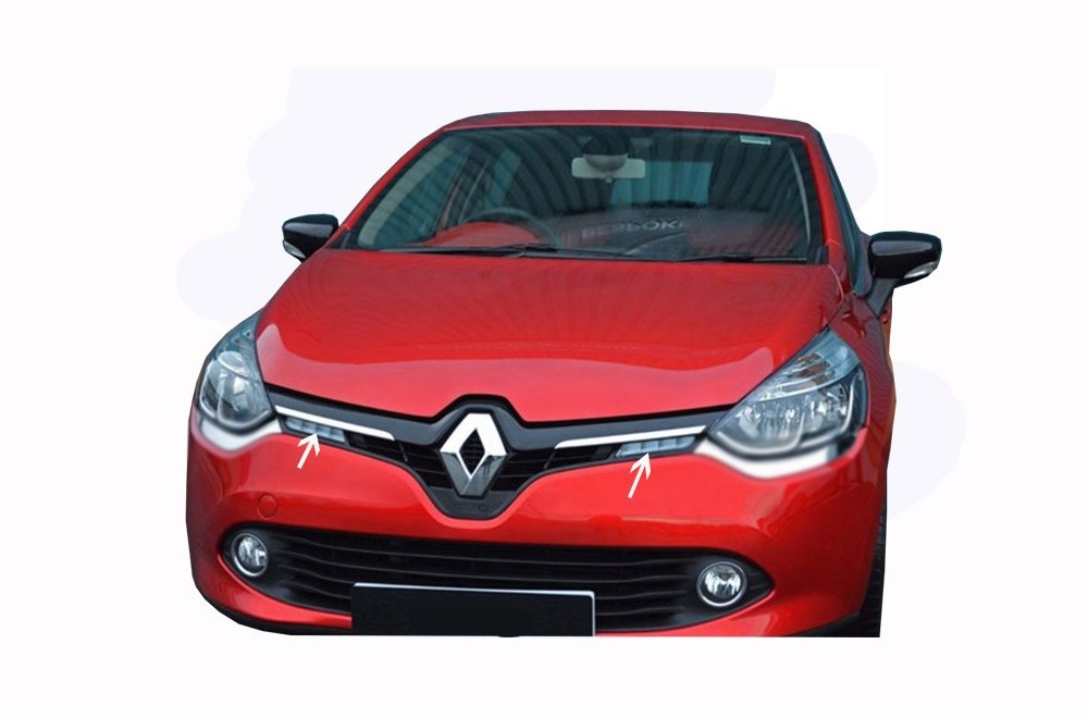 Renault Clio 4 Hb Parrilla Cromada Delantera 2 Piezas 2012 y posteriores