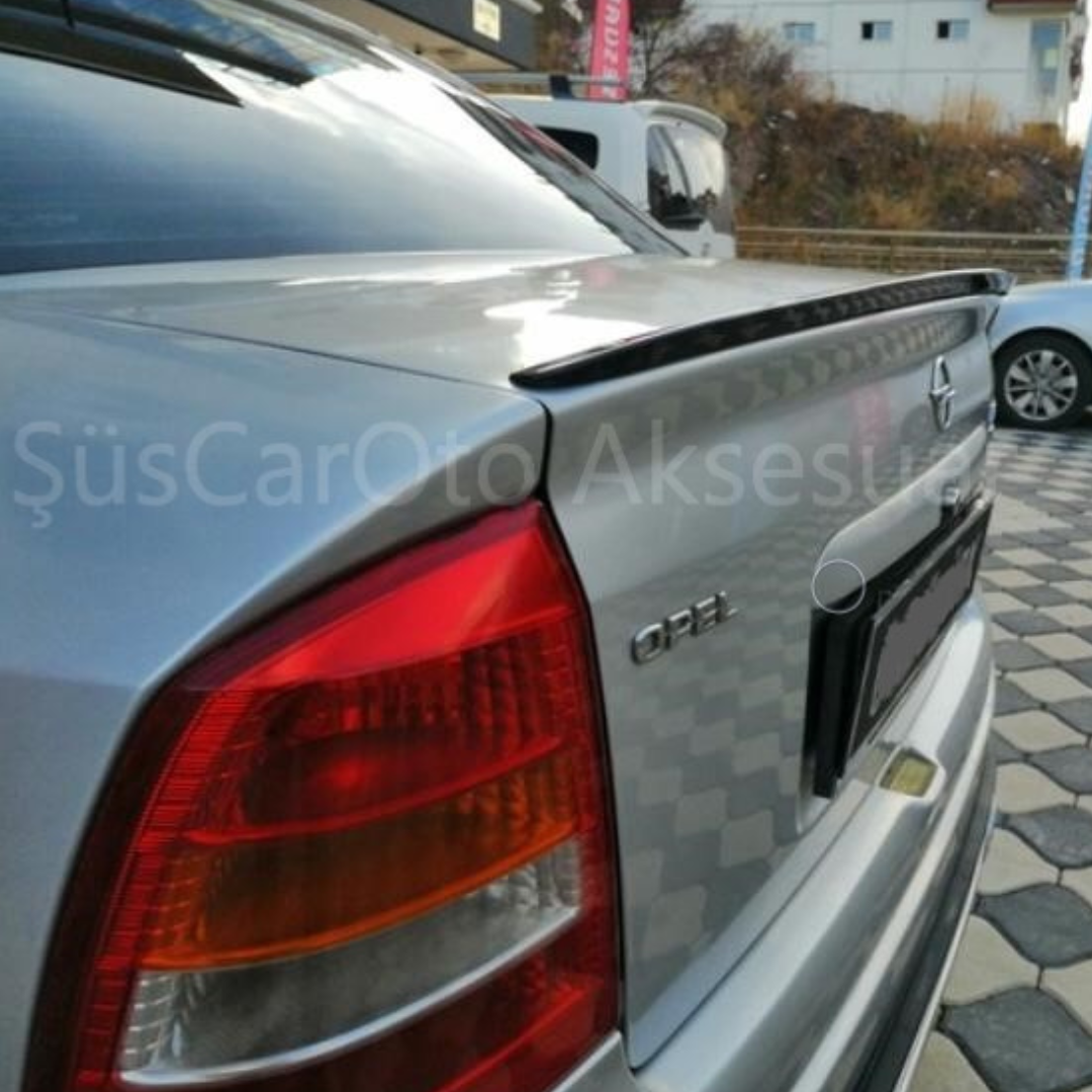 Opel Astra G 1998-2004 Spoiler Superior de Maletero Embellecedor de Maletero Piano Black Negro Brillante