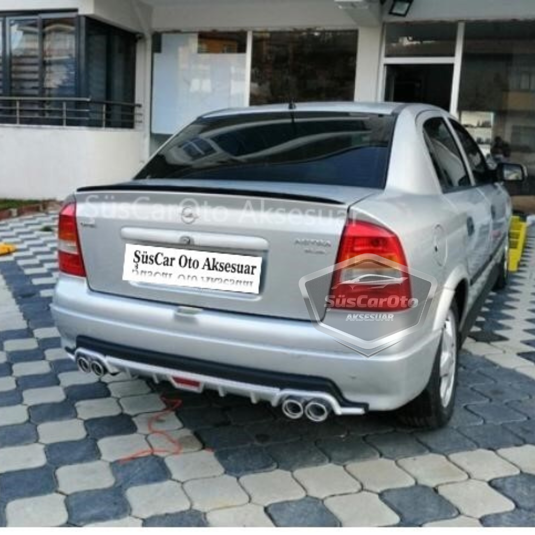 Opel Astra G 1998-2004 Spoiler Superior de Maletero Embellecedor de Maletero Piano Black Negro Brillante