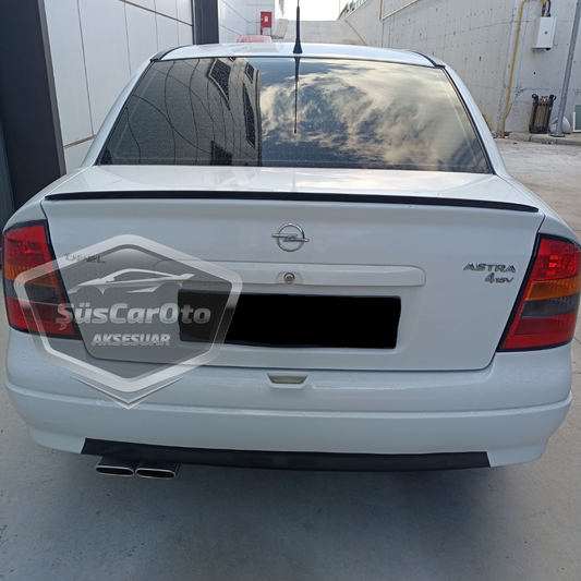 Opel Astra G 1998-2004 Spoiler Superior de Maletero Embellecedor de Maletero Piano Black Negro Brillante