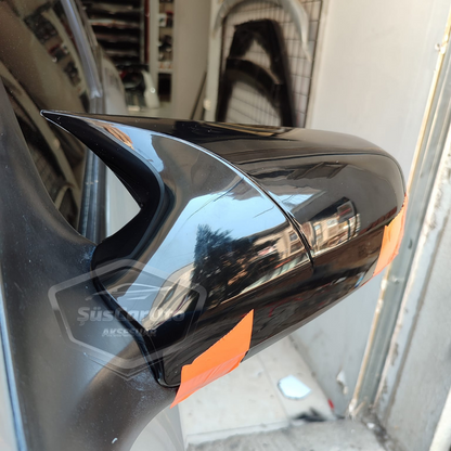Cubierta de Espejo Retrovisor Murciélago Batman Compatible con Opel Astra G 1998-2004 Plástico ABS Negro Piano