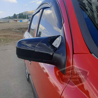 Cubierta de Espejo Retrovisor Murciélago Batman Compatible con Opel Astra G 1998-2004 Plástico ABS Negro Piano