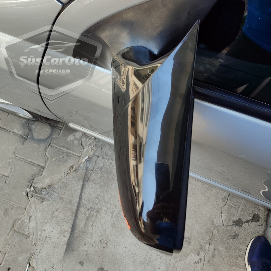 Cubierta de Espejo Retrovisor Murciélago Batman Compatible con Opel Astra G 1998-2004 Plástico ABS Negro Piano