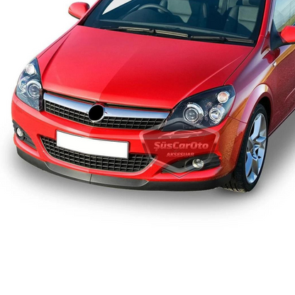 Opel Astra H 2004-2014 Universal Lip Flexible Labio Delantero 2 Piezas Spoiler Defensa Delantera Aditamento Parachoques Delantero