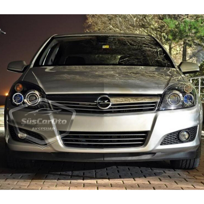 Opel Astra H 2004-2014 Universal Lip Flexible Labio Delantero 2 Piezas Spoiler Defensa Delantera Aditamento Parachoques Delantero