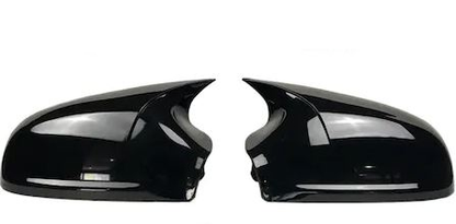 Cubierta de espejo retrovisor tipo Batman para Opel Astra H 2004-2008, color negro piano, plástico ABS
