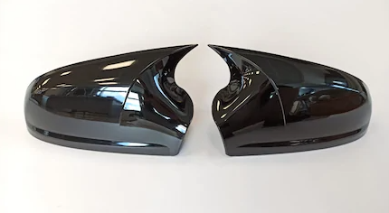 Tapa de espejo retrovisor tipo Batman, color negro piano, plástico ABS, para Opel Astra H FL con Facelift 2010-2013