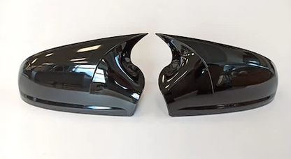 Tapa de espejo retrovisor tipo Batman, color negro piano, plástico ABS, para Opel Astra H FL con Facelift 2010-2013