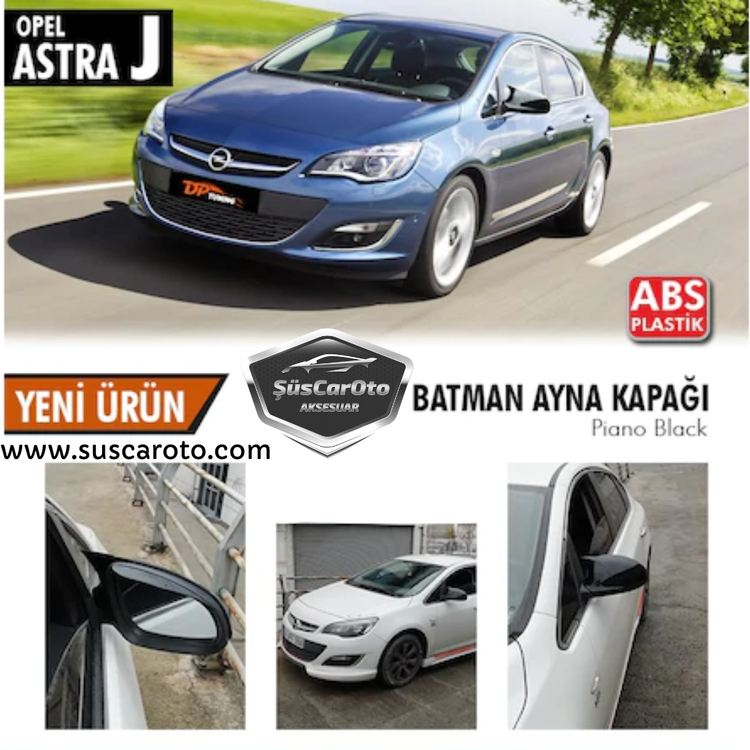 Opel Astra J 2009-2020 Tapa de Espejo Retrovisor Murciélago Batman Plástico ABS Negro Piano