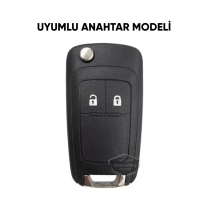 Funda de llave de silicona compatible con Opel Astra J Insignia Corsa Vectra Mokka Adam Chevrolet Cruze Aveo Llave plegable Cubierta de llave de coche llavero amortiguador gris titanio oscuro PNT119