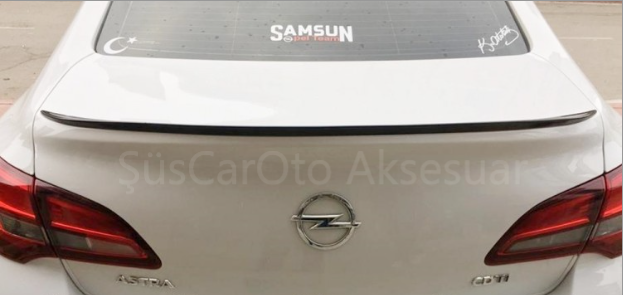 Spoiler Delgado para Maletero Opel Astra J Sedán Carcasa Negro Piano-Blanco
