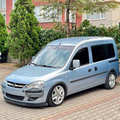 Compatible con Opel Combo C 2002–2012, Labio Delantero Flexible Universal Astra H, Kit de 2 Piezas para Parachoques Delantero, Aletín/Defensa Inferior