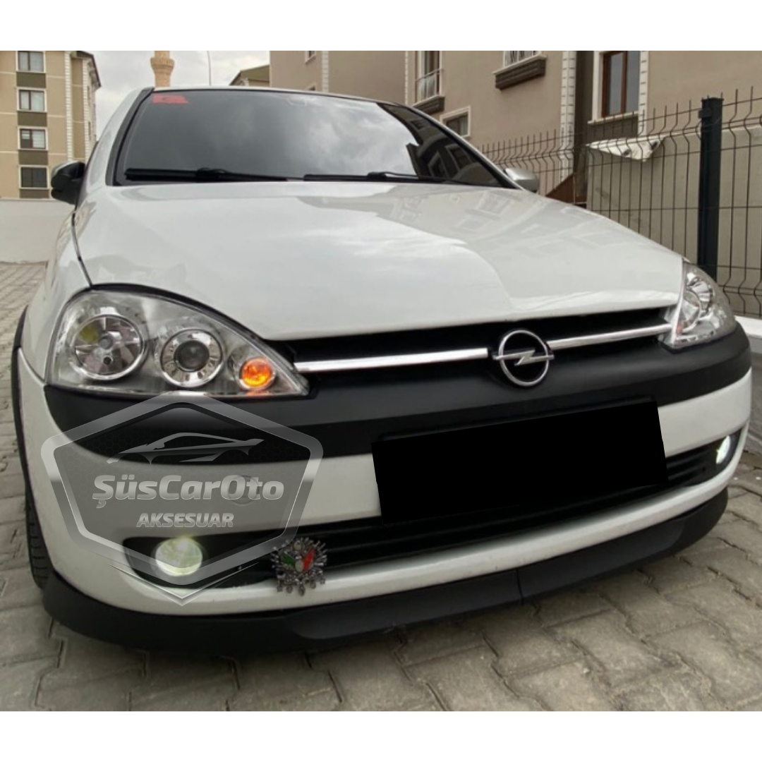 Lip delantero flexible de 2 piezas universal compatible con Opel Corsa C 2000-2006 Astra H, labio inferior de parachoques, faldón, faldón delantero.