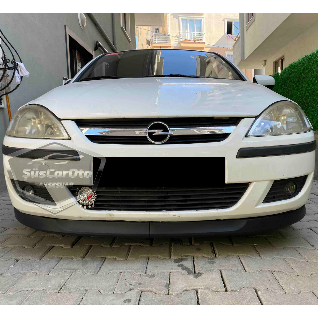 Lip delantero flexible de 2 piezas universal compatible con Opel Corsa C 2000-2006 Astra H, labio inferior de parachoques, faldón, faldón delantero.