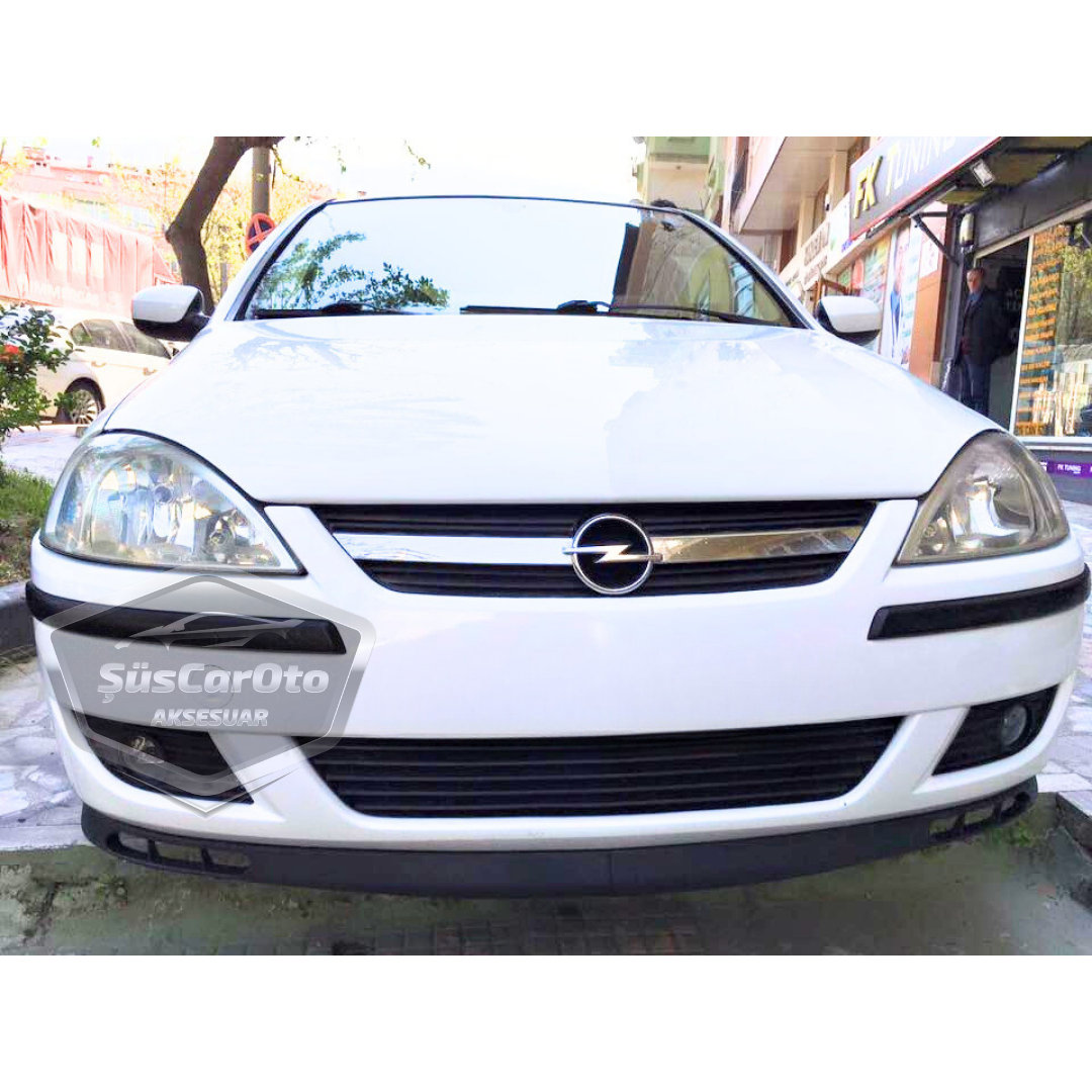 Lip frontal universal flexible tipo Laguna para Opel Corsa C 2000-2006, alerón delantero de 2 piezas, alerón para parachoques, faldón delantero