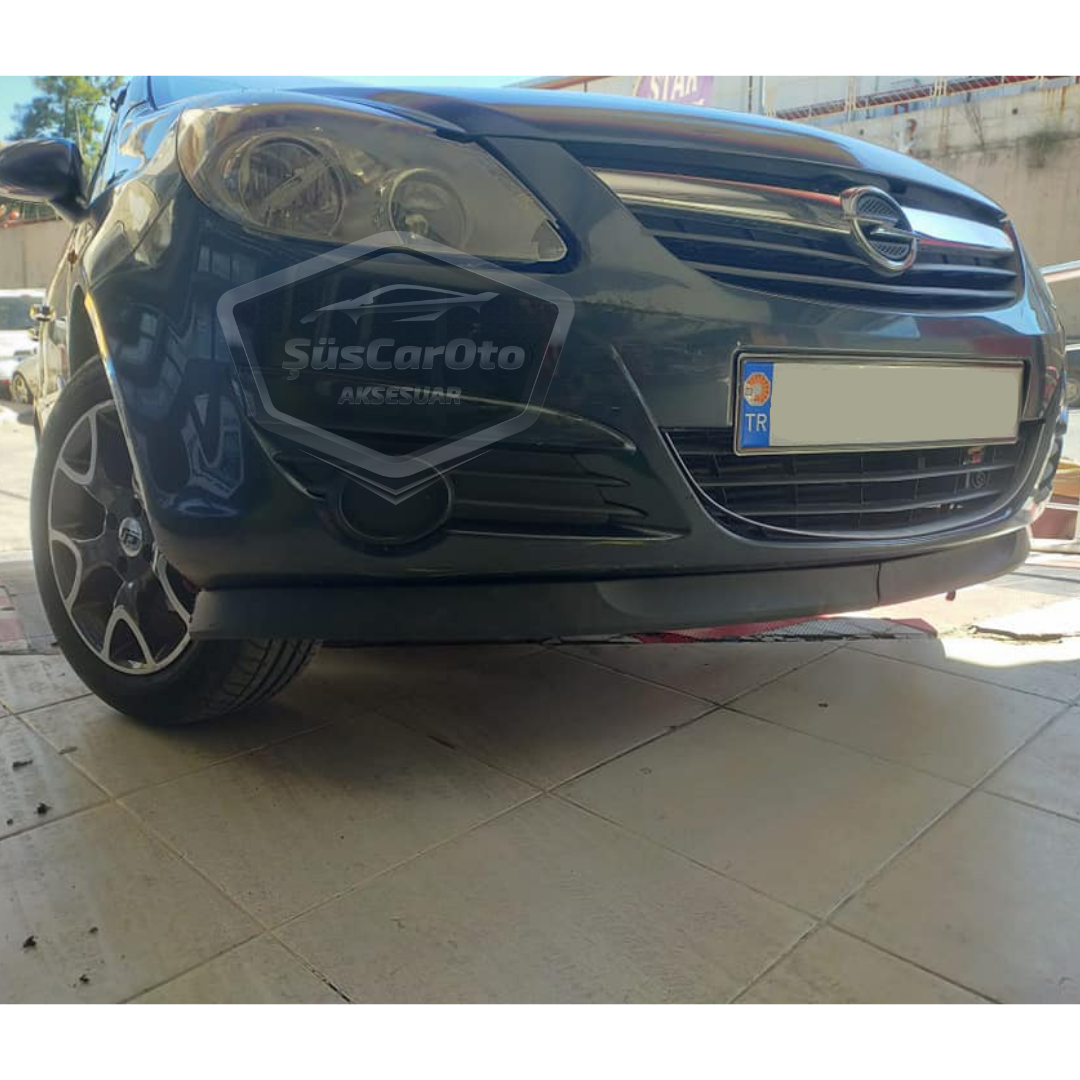 Opel Corsa D 2006-2014 Compatible Labio Delantero Flexible Universal Astra H Lip 2 Piezas Separador Spoiler Parachoque Inferior