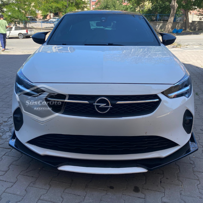 Opel Corsa F 2019 en adelante Compatible Batman Murciélago Cubre Espejo Retrovisor Negro Piano Plástico ABS Derecho Izquierdo Set