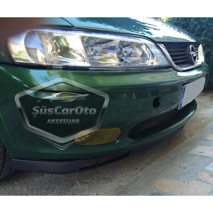 Labio universal compatible con Opel Vectra B 1995-2002, labio delantero flexible Laguna, 2 piezas, alerón delantero para parachoques.