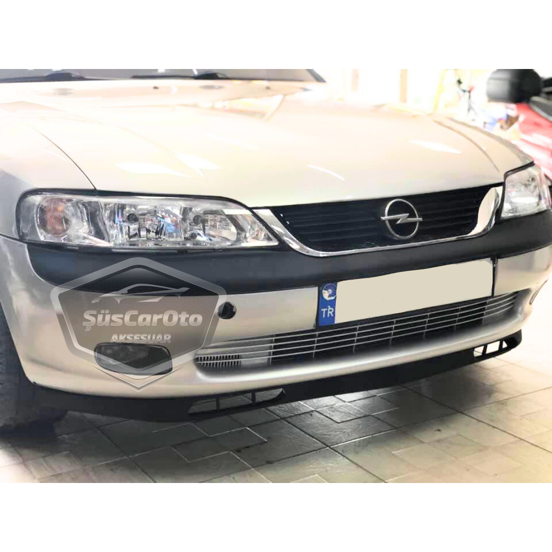 Labio universal compatible con Opel Vectra B 1995-2002, labio delantero flexible Laguna, 2 piezas, alerón delantero para parachoques.