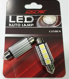 Oscar Placa de Techo, Lámpara LED, Bombilla Sofito Canbus 12V, 4 LED, 39 mm