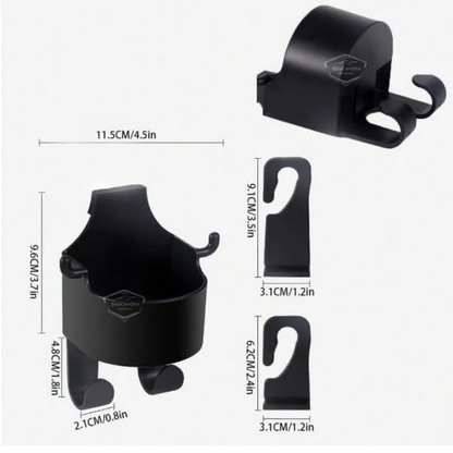 Organizador multifunción para el respaldo del asiento del coche, portavasos, soporte para teléfono, colgador y organizador de almacenamiento para coche, 1 unidad.