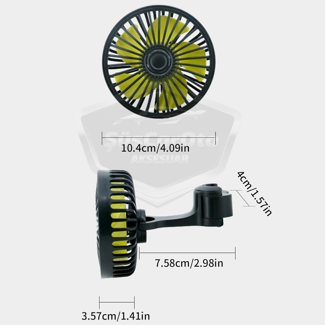 Ventilador de asiento de coche USB con 3 velocidades, refrigerador de nuca, ventilador de asiento, abrazadera de reposacabezas con aroma, 12 V ONV56
