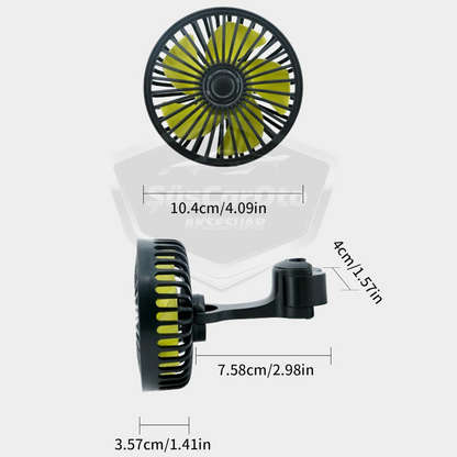Ventilador de asiento de coche USB con 3 velocidades, refrigerador de nuca, ventilador de asiento, abrazadera de reposacabezas con aroma, 12 V ONV56