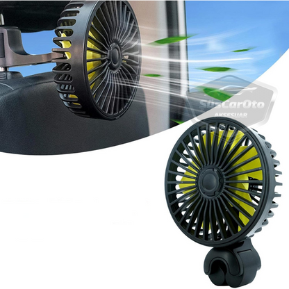 Ventilador de asiento de coche USB con 3 velocidades, refrigerador de nuca, ventilador de asiento, abrazadera de reposacabezas con aroma, 12 V ONV56