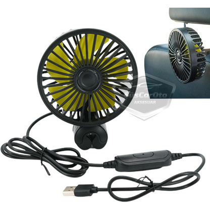 Ventilador de asiento de coche USB con 3 velocidades, refrigerador de nuca, ventilador de asiento, abrazadera de reposacabezas con aroma, 12 V ONV56