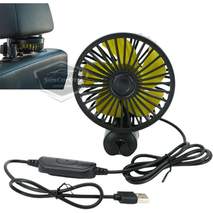 Ventilador de asiento de coche USB con 3 velocidades, refrigerador de nuca, ventilador de asiento, abrazadera de reposacabezas con aroma, 12 V ONV56