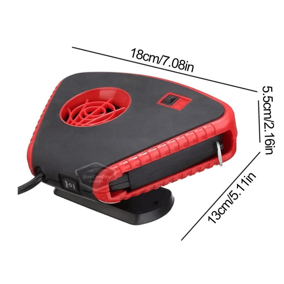 Calentador y enfriador de coche con ventilador para parabrisas, desempañador, descongelador de coche, calentador portátil para coche con luz, entrada para encendedor de cigarrillos, frío y calor, 12 V, 150 W