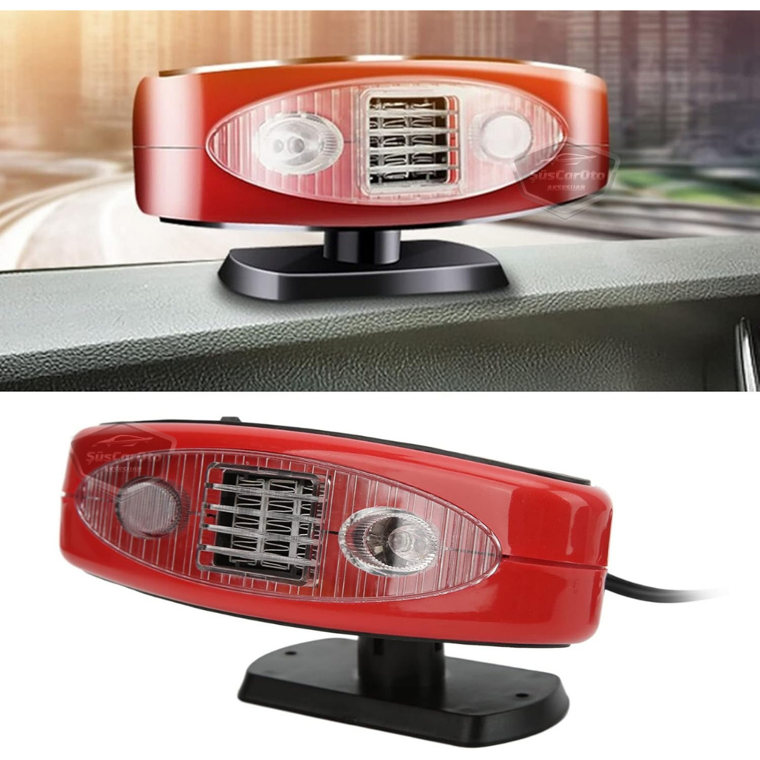 Calentador y enfriador de coche con ventilador para parabrisas, desempañador, descongelador de coche, calentador portátil para coche con luz, entrada para encendedor de cigarrillos, frío y calor, 12 V, 150 W