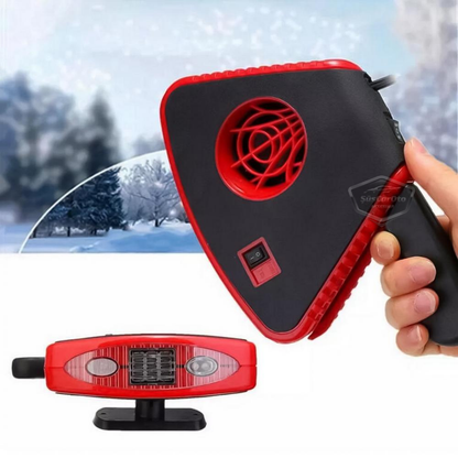 Calentador y enfriador de coche con ventilador para parabrisas, desempañador, descongelador de coche, calentador portátil para coche con luz, entrada para encendedor de cigarrillos, frío y calor, 12 V, 150 W