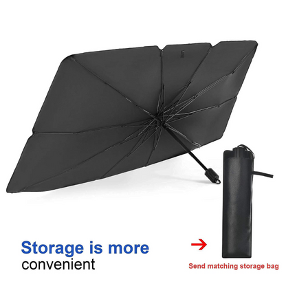 Parasol plegable para coche, parasol especial con mango flexible, protector solar de 132 cm x 77 cm