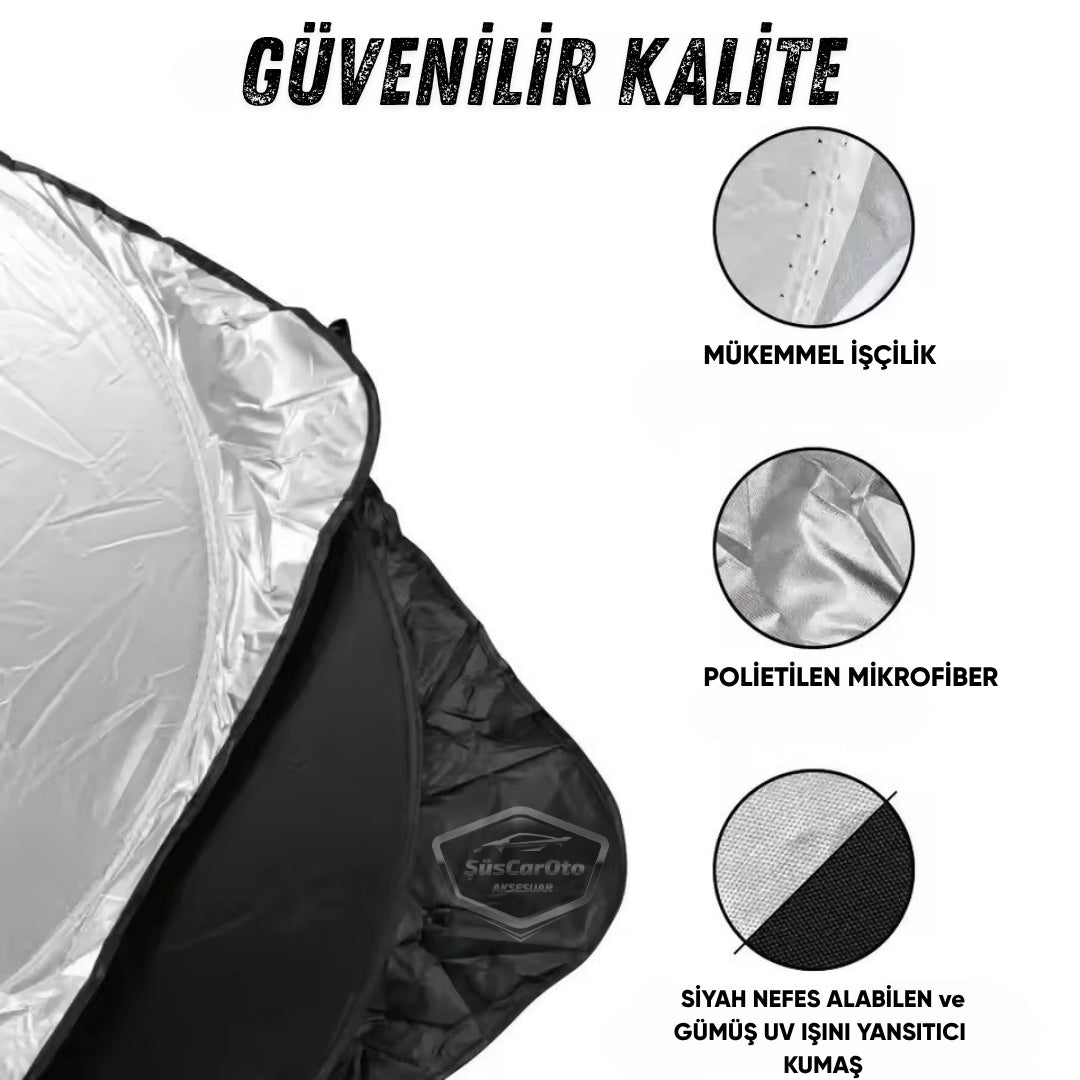 Parasol plegable premium para parabrisas delantero y trasero, protector solar metalizado de nueva generación para coche, SUV, camión, 69 cm x 149 cm
