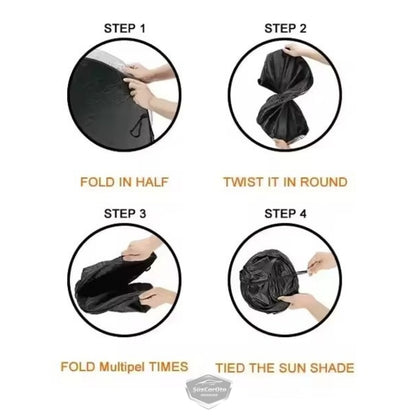 Parasol plegable premium para parabrisas delantero y trasero, protector solar metalizado de nueva generación para coche, SUV, camión, 69 cm x 149 cm