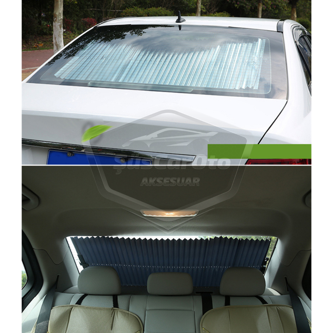 Parasol de Coche Plegable Tipo Acordeón, Parasol Delantero y Trasero, Metalizado, Trapezoidal, Deslizante, Protector Solar de Nueva Generación, para Coche, SUV, Camión, 70 cm x 150 cm ONP146