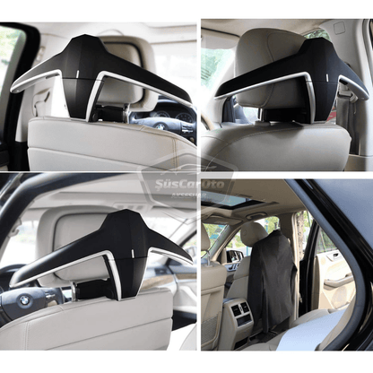 Percha de ropa para respaldo de asiento de coche, percha plegable negra para chaqueta, percha antideslizante para coche, bolsa de ropa de alta calidad 2012UNIEAÇM-KRN