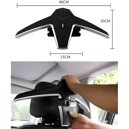 Percha de ropa para respaldo de asiento de coche, percha plegable negra para chaqueta, percha antideslizante para coche, bolsa de ropa de alta calidad 2012UNIEAÇM-KRN
