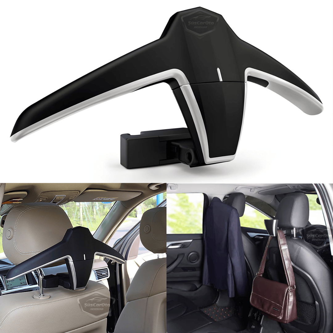Percha de ropa para respaldo de asiento de coche, percha plegable negra para chaqueta, percha antideslizante para coche, bolsa de ropa de alta calidad 2012UNIEAÇM-KRN
